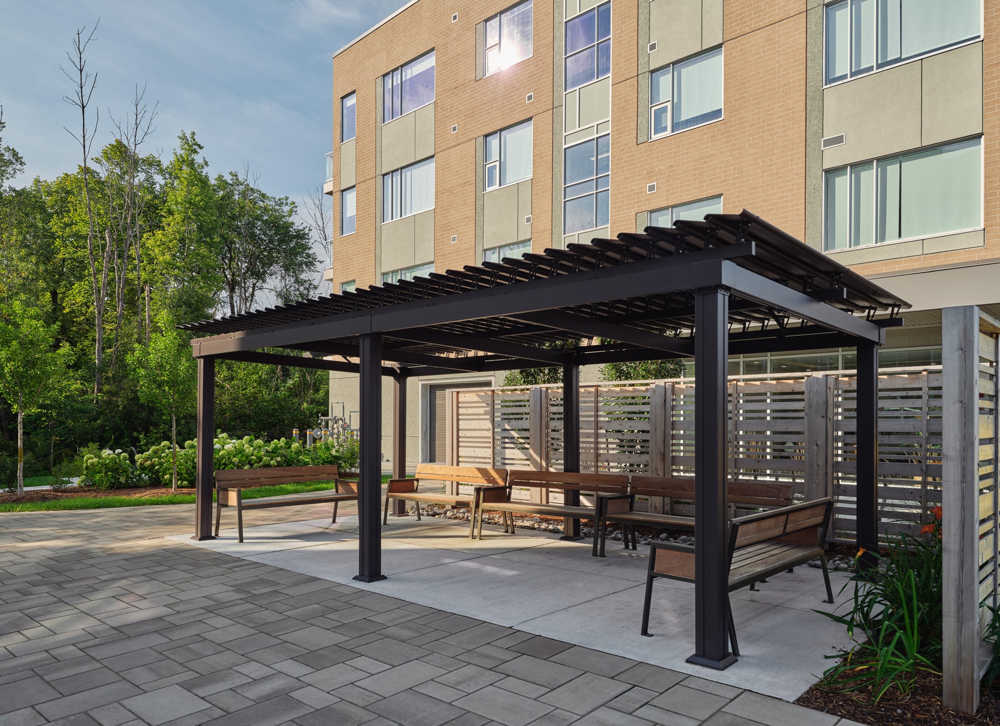Courtyard pergola